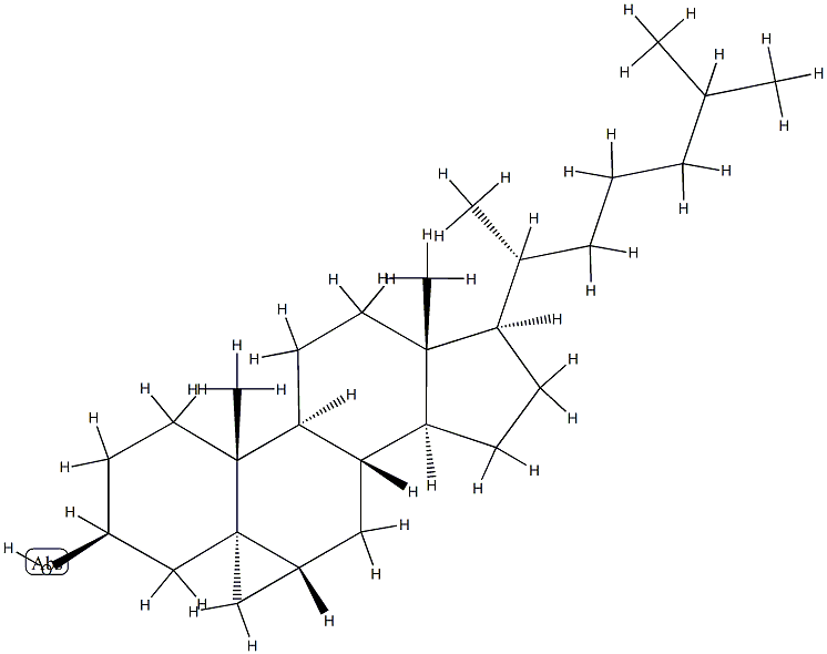 3β-Hydroxy-5,6α-cyclopropano-5α-cholestane 结构式