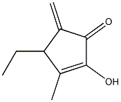 2-Cyclopenten-1-one,4-ethyl-2-hydroxy-3-methyl-5-methylene-(9CI) 结构式