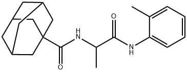 Tricyclo[3.3.1.13,7]decane-1-carboxamide, N-[1-methyl-2-[(2-methylphenyl)amino]-2-oxoethyl]- (9CI) 结构式