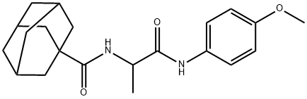 Tricyclo[3.3.1.13,7]decane-1-carboxamide, N-[2-[(4-methoxyphenyl)amino]-1-methyl-2-oxoethyl]- (9CI) 结构式