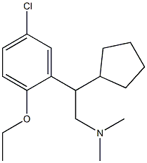 5-Chloro-β-cyclopentyl-2-ethoxy-N,N-dimethylbenzeneethanamine 结构式