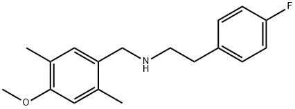 2-(4-fluorophenyl)-N-(4-methoxy-2,5-dimethylbenzyl)ethanamine 结构式