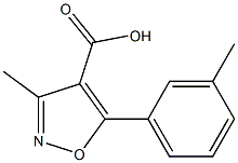 4-Isoxazolecarboxylicacid,3-methyl-5-(3-methylphenyl)-(9CI) 结构式