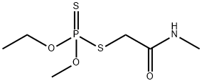 O-Ethyl O-methyl S-[(methylcarbamoyl)methyl] =phosphorodithioate 结构式