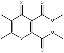 dimethyl 5,6-dimethyl-4-thioxo-4H-thiopyran-2,3-dicarboxylate 结构式