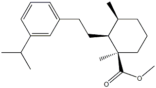 [1R,(-)]-1α,3β-Dimethyl-2β-[2-[3-(1-methylethyl)phenyl]ethyl]cyclohexanecarboxylic acid methyl ester 结构式