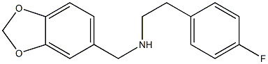 N-(1,3-benzodioxol-5-ylmethyl)-2-(4-fluorophenyl)ethanamine 结构式