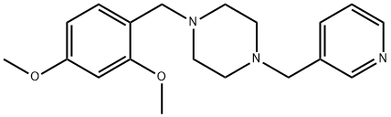 1-(2,4-dimethoxybenzyl)-4-(pyridin-3-ylmethyl)piperazine 结构式