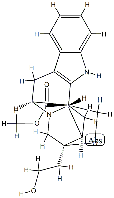 (20R)-17,20-Epoxy-19,20-dihydro-18-hydroxysarpagane-16-carboxylic acid methyl ester 结构式