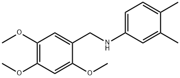 3,4-dimethyl-N-(2,4,5-trimethoxybenzyl)aniline 结构式