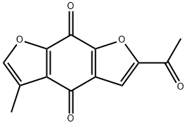 2-Acetyl-4,8-dihydro-5-methylbenzo[1,2-b:5,4-b']difuran-4,8-dione 结构式