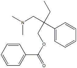 β-[(Dimethylamino)methyl]-β-ethylphenethyl alcohol benzoate 结构式