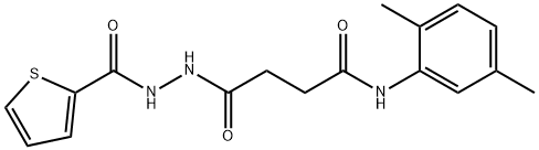 N-(2,5-dimethylphenyl)-4-oxo-4-[2-(2-thienylcarbonyl)hydrazino]butanamide 结构式