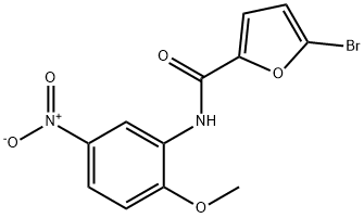 5-bromo-N-(2-methoxy-5-nitrophenyl)-2-furamide 结构式