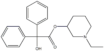 α-Hydroxy-α-phenylbenzeneacetic acid 1-ethyl-3-piperidinyl ester 结构式