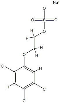 Sulfuric acid 2-(2,4,5-trichlorophenoxy)ethyl(sodium) salt 结构式