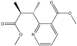 (αS,βS)-3-(Methoxycarbonyl)-α,β-dimethyl-2-pyridinepropionic acid methyl ester 结构式