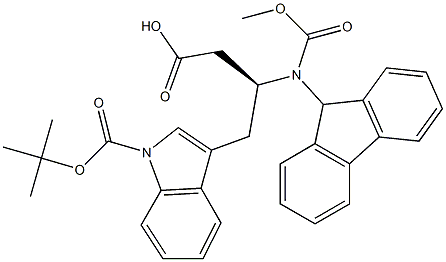 FMOC-Β-HOMOTRP(BOC)-OH 结构式