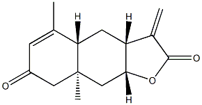 (3aR)-3,3aα,4,4aα,8,8a,9,9aα-Octahydro-5,8aβ-dimethyl-3-methylenenaphtho[2,3-b]furan-2,7-dione 结构式