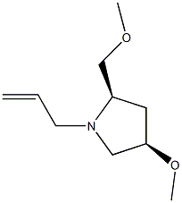 Pyrrolidine, 4-methoxy-2-(methoxymethyl)-1-(2-propenyl)-, (2R,4R)-rel- (9CI) 结构式