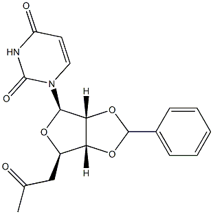 5'-Acetyl-2'-O,3'-O-benzylidene-5'-deoxyuridine 结构式