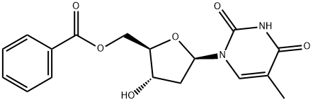 ((2R,3S,5R)-3-羟基-5-(5-甲基-2,4-二氧代-3,4-二氢嘧啶-1(2H)-基)四氢呋喃-2-基)甲基 苯甲酸酯 结构式