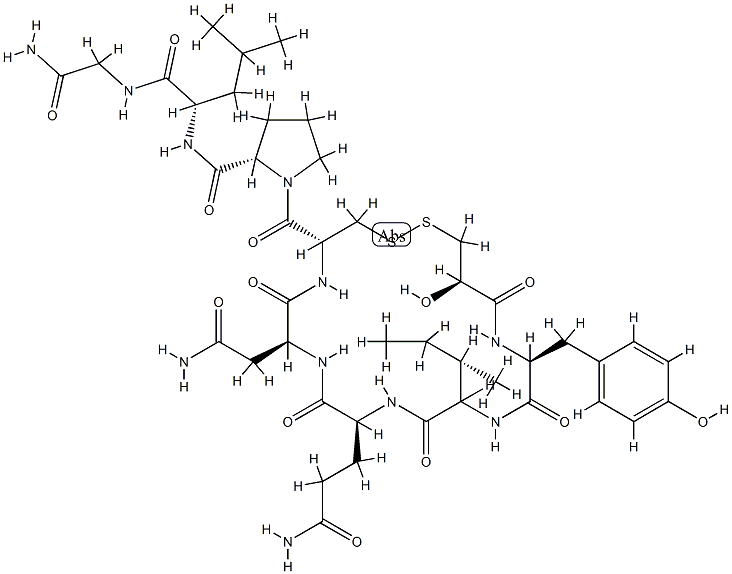 oxytocin, 1-(2-hydroxy-3-mercaptopropionic acid)- 结构式