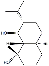 (1S,8aα)-Decahydro-1,4aβ-dimethyl-7β-isopropyl-1β,8α-naphthalenediol 结构式