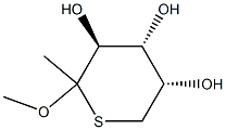 Methyl 1-deoxy-6-thio-D-fructopyranoside 结构式