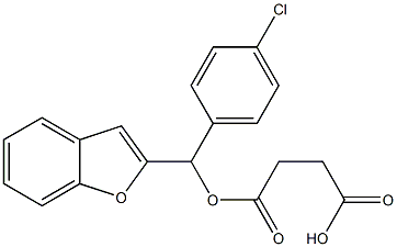 Succinic acid hydrogen 1-[α-(2-benzofuranyl)-p-chlorobenzyl] ester 结构式