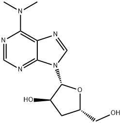 3'-Deoxy-N6,N6-dimethyladenosine 结构式