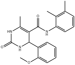 N-(2,3-dimethylphenyl)-4-(2-methoxyphenyl)-6-methyl-2-oxo-1,2,3,4-tetrahydropyrimidine-5-carboxamide 结构式