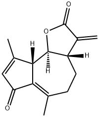 (3AS,9AS,9BS)-6,9-二甲基-3-亚甲基-4,5,9A,9B-四氢-3AH-薁并[5,4-D]呋喃-2,7-二酮 结构式