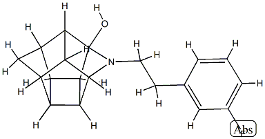 (N-(3'-Fluorophenyl)ethyl-4-azahexacyclo[5.4.1.02,6.03,10.05,9.08,11]dodecan-3-ol 结构式