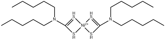 bis(dipentyldithiocarbamato-S,S')nickel 结构式