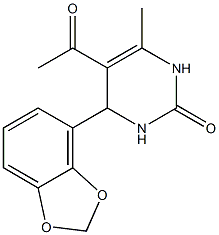 2(1H)-Pyrimidinone,5-acetyl-4-(1,3-benzodioxol-4-yl)-3,4-dihydro-6-methyl-(9CI) 结构式