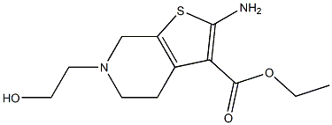 2-Amino-6-(2-hydroxyethyl)-4,5,6,7-tetrahydrothieno[2,3-c]pyridine-3-carboxylic acid ethylester 结构式