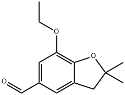 5-Benzofurancarboxaldehyde,7-ethoxy-2,3-dihydro-2,2-dimethyl-(9CI) 结构式