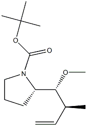 (S)-tert-Butyl 2-((1R,2S)-1-methoxy-2-methylbut-3-en-1-yl)pyrrolidine-1-carboxylate 结构式