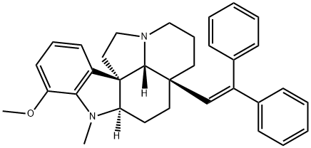 20,21-Didehydro-17-methoxy-1-methyl-21,21-diphenylaspidospermidine 结构式