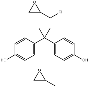 4,4'-(1-甲基亚乙基)二苯酚与氯甲基环氧乙烷的聚合物 结构式
