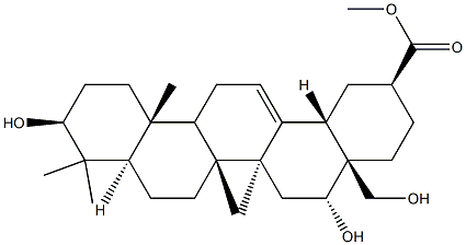 3β,16α,28-Trihydroxyolean-12-en-30-oic acid 结构式