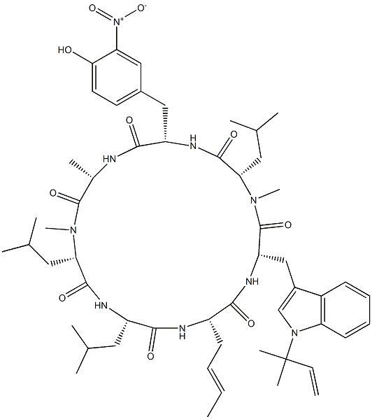 岛霉素 B1 结构式