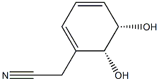 1,3-Cyclohexadiene-1-acetonitrile, 5,6-dihydroxy-, (5R,6S)-rel- (9CI) 结构式