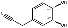 1,5-Cyclohexadiene-1-acetonitrile, 3,4-dihydroxy-, (3R,4S)-rel- (9CI) 结构式