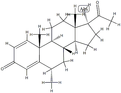 1,2-二羟基甲孕酮 结构式