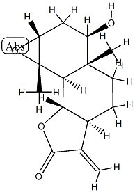(1aR,5aα,8aβ,8bα)-1a,3,3a,4,5,5a,6,8a,8b,8c-Decahydro-3β-hydroxy-3aβ,8cβ-dimethyl-6-methyleneoxireno[7,8]naphtho[1,2-b]furan-7(2H)-one 结构式