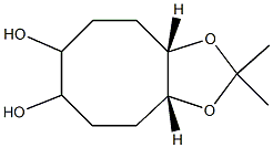 6,7-Cycloocta-1,3-dioxolediol, octahydro-2,2-dimethyl-, (3aR,9aS)-rel- (9CI) 结构式