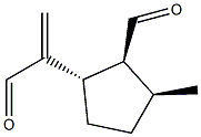 (1S,2S,3S)-2-Formyl-3-methyl-α-methylenecyclopentaneacetaldehyde 结构式