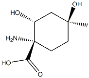 Cyclohexanecarboxylic acid, 1-amino-2,4-dihydroxy-4-methyl-, (1R,2S,4R)-rel- 结构式